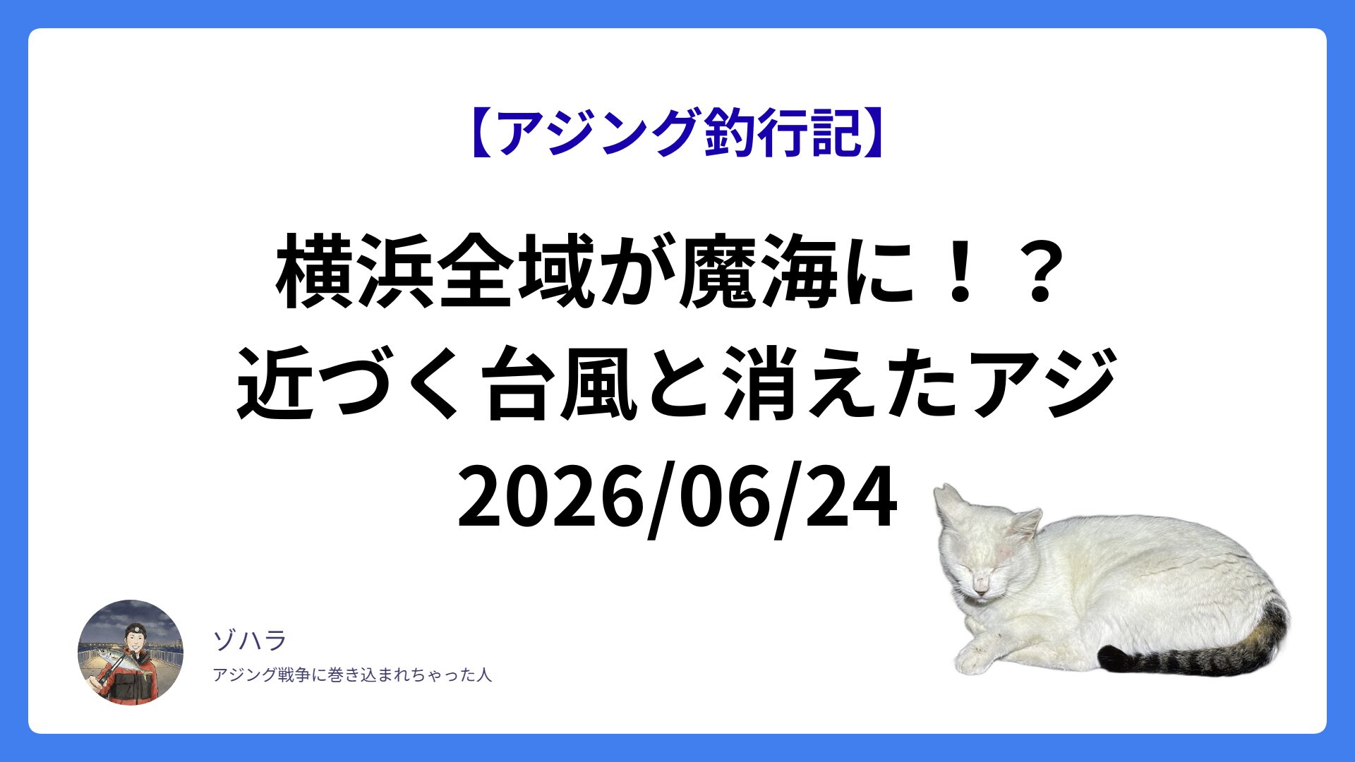 【アジング釣行記】横浜全域が魔海に！？近づく台風と消えたアジ 2026/06/24